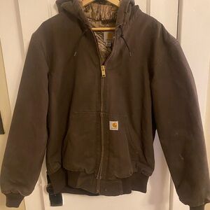 Carhartt x Realtree Dark Brown Camo-Lined Canvas Jacket